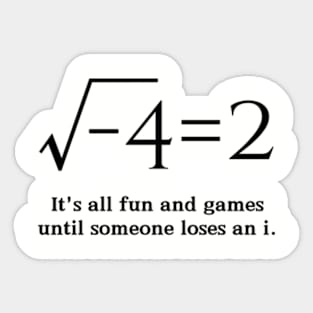 It's all fun and games until someone loses an i-Funny Math Sticker